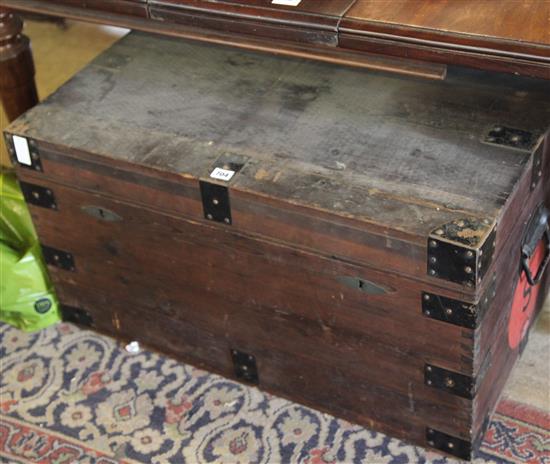 A zinc lined travel trunk